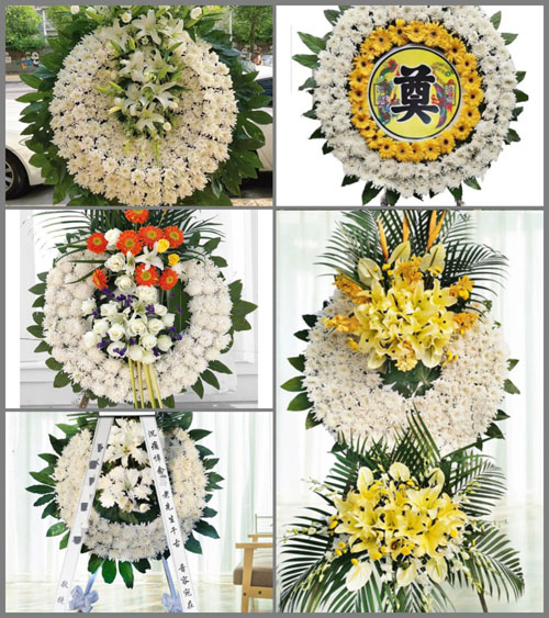 山东莱芜莱城区茶业口镇上法山村花圈速递